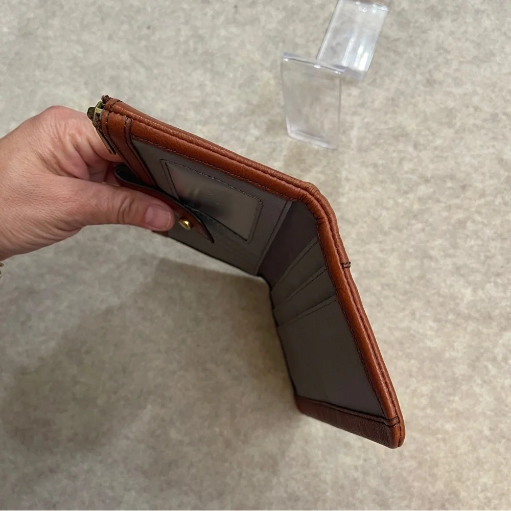 Fossil Lainie Multifunction Brown Pebbled Leather Long Wallet